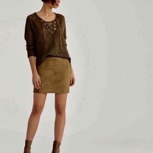 NWT Ralph Lauren Polo Brown Suede Skirt Sz 4